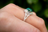 Bague en Argent 925 avec Malachite, Pierre de Protection et d'Équilibre
