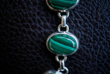 Bracelet avec malachites en argent 925