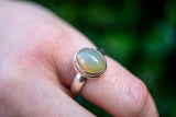 Ring with precious opal