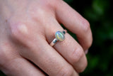 Bague avec opale précieux en argent 925