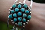 Bracelet Manchette en Argent 925 avec Turquoise
