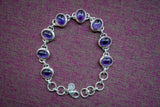 Bracelet avec améthystes en argent 925