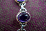 Bracelet avec améthystes en argent 925
