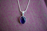 Pendentif en argent avec améthyste naturelle