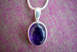 Pendentif en argent avec améthyste naturelle
