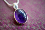 Pendentif en argent avec améthyste naturelle