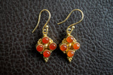Boucles d'oreilles avec cornaline