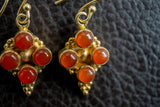 Boucles d'oreilles avec cornaline