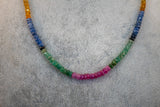 Collier rubis naturel émeraude saphir