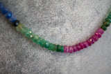 Collier rubis naturel émeraude saphir