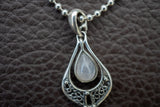 Pendentif en argent 925 et quartz rose