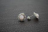 Boucles d’oreilles en quartz rose – Fleur de tendresse