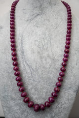 Collier en Rubis de Birmanie – Montage à Nœuds