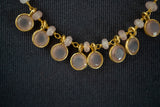 Collier avec agates indiennes en argent 925 vermeil