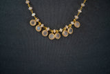 Collier avec agates indiennes en argent 925 vermeil