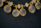 Collier avec agates indiennes en argent 925 vermeil