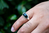 L’élégance de l’onyx – Bague en argent massif