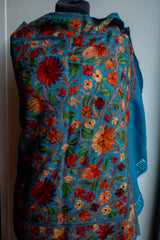 Embroidered Wool Shawl