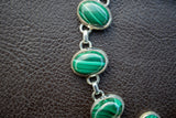 Bracelet avec malachites en argent 925