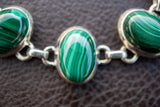 Bracelet avec malachites en argent 925