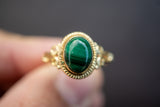 Bague avec malachite (Vermeil)