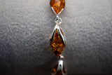 Bracelet en Ambres Cognac de la Baltique et Argent 925