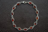 Bracelet avec ambre cognac en argent 925