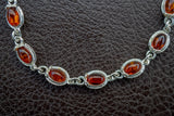 Bracelet avec ambre cognac en argent 925