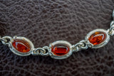 Bracelet avec ambre cognac en argent 925
