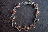 Bracelet avec ambre cerise en argent 925