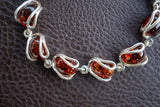 Bracelet avec ambre cerise en argent 925