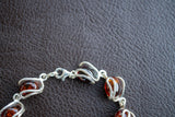 Bracelet avec ambre cerise en argent 925