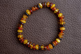 Bracelet perles d'Ambre multicolores