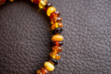 Bracelet perles d'Ambre multicolores