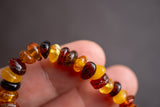 Bracelet perles d'Ambre multicolores
