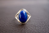 Bague Ovale en Argent 925 avec Lapis Lazuli