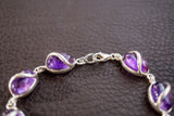 Bracelet avec améthystes en argent 925