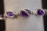 Bracelet avec améthystes en argent 925