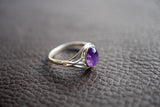 Bague avec améthyste naturelle