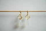 Boucles d'oreilles en agates et argent 925 plaqué or