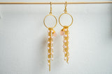 Boucles d'oreilles en agates et argent 925 plaqué or