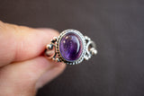Bague avec Améthyste Naturelle