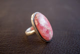 Bague en Argent 925 avec Rhodochrosite