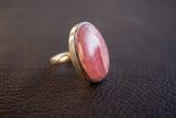 Bague en Argent 925 avec Rhodochrosite