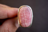 Bague en Argent 925 avec Rhodochrosite