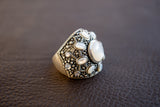 Bague Vintage en Argent avec Nacres