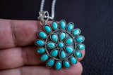 Pendentif en argent 925 avec pierre de turquoise