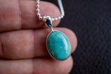 Pendentif en argent 925 avec pierre de turquoise