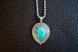 Pendentif en argent 925 avec pierre de turquoise