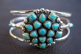 Bracelet Manchette en Argent 925 avec Turquoise